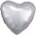 Folienballon Herz 43 cm silber-metallic
