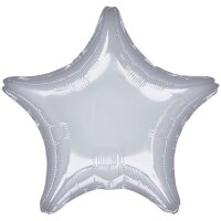 Folienballon Stern 48cm silber-metallic