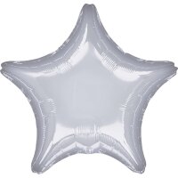 Folienballon Stern 48cm silber-metallic