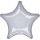 Folienballon Stern 48cm silber-metallic