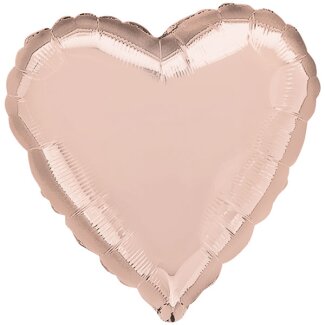 Folienballon Herz 43 cm roségold