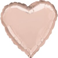 Folienballon Herz 43 cm roségold