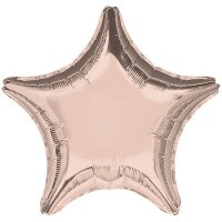 Folienballon Stern 48cm gold-rosé