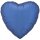 Folienballon Herz 43 cm Seidenglanz azurblau
