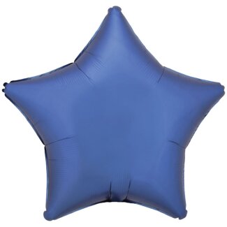 Folienballon Stern 48cm Seidenglanz azurblau