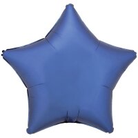 Folienballon Stern 48cm Seidenglanz azurblau