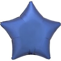 Folienballon Stern 48cm Seidenglanz azurblau