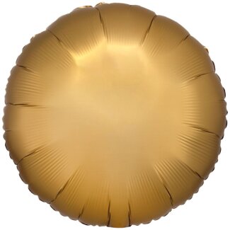 Folienballon rund Ø 43 cm Seidenglanz gold