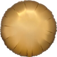 Folienballon rund Ø 43 cm Seidenglanz gold