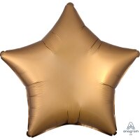 Folienballon Stern 48 cm Seidenglanz gold