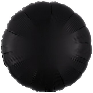 Folienballon rund Ø 43 cm schwarz Seidenglanz