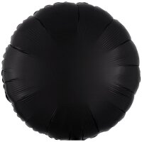 Folienballon rund Ø 43 cm schwarz Seidenglanz