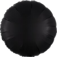 Folienballon rund Ø 43 cm schwarz Seidenglanz
