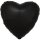 Folienballon Herz 43cm Seidenglanz schwarz