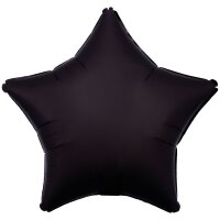 Folienballon Stern 48cm Seidenglanz schwarz