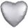Folienballon Herz 43 cm Seidenglanz silber
