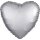 Folienballon Herz 43 cm Seidenglanz silber