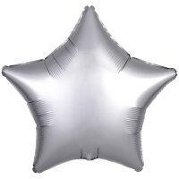 Folienballon Stern 48cm Seidenglanz silber