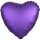 Folienballon Herz 43cm Seidenglanz purple