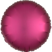 Folienballon rund D43cm Seidenglanz granatapfel