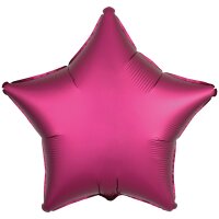 Folienballon Stern D43cm Seidenglanz granatapfel