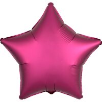 Folienballon Stern D43cm Seidenglanz granatapfel