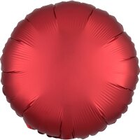 Folienballon rund Ø 43 cm dunkelrot