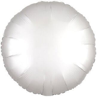 Folienballon rund Ø 43 cm weiß Seidenglanz