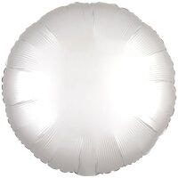 Folienballon rund Ø 43 cm weiß Seidenglanz