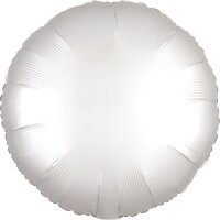 Folienballon rund Ø 43 cm weiß Seidenglanz