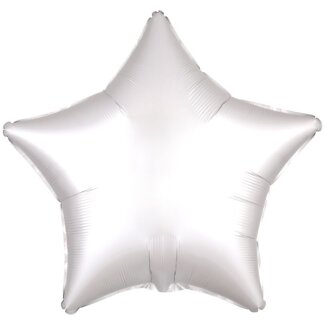 Folienballon Stern 48cm Seidenglanz weiß