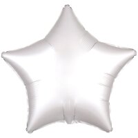 Folienballon Stern 48cm Seidenglanz weiß