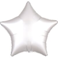 Folienballon Stern 48cm Seidenglanz weiß