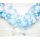 DIY Ballongirlande 70 Ballons blau, weiß, transparent