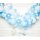 DIY Ballongirlande 70 Ballons blau, weiß, transparent