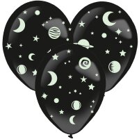 Latexballons mit Stickern glowing D35,5cm 3er