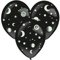 Latexballons mit Stickern glowing D35,5cm 3er