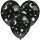 Latexballons mit Stickern glowing D35,5cm 3er