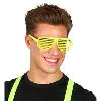 Atzenbrille Neon gelb