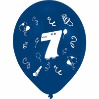 Ballons Zahl "7" 25 cm 8 Stück
