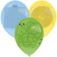 Latexballons Labyrinth mit Stift 35,5 cm 3 Stück