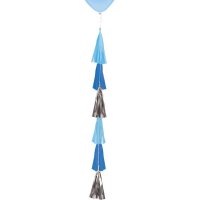 DIY Ballonhänger mit Tasseln 70 cm pastellblau