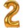 Folienballon Jumbo Zahl 2 78 x 134 cm gold