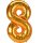 Folienballon Jumbo Zahl 8 78x134cm gold
