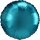 Folienballon Satin Luxe rund Ø 43 cm aqua