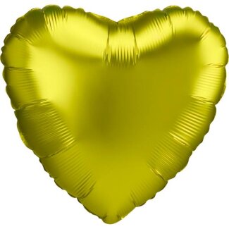 Folienballon Herz Satin Luxe D43cm lemon