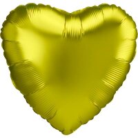 Folienballon Herz Satin Luxe D43cm lemon