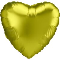 Folienballon Herz Satin Luxe D43cm lemon