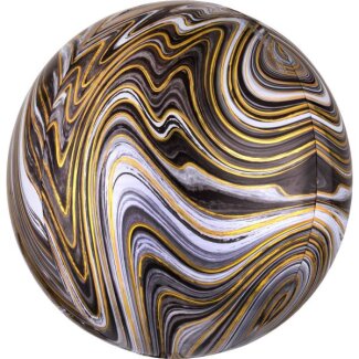 Folienballon Marblez schwarz
