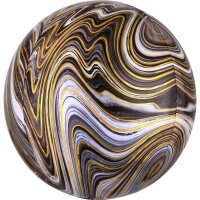 Folienballon Marblez schwarz